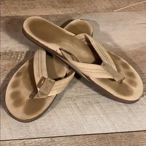 Rainbow Tan Flip Flops